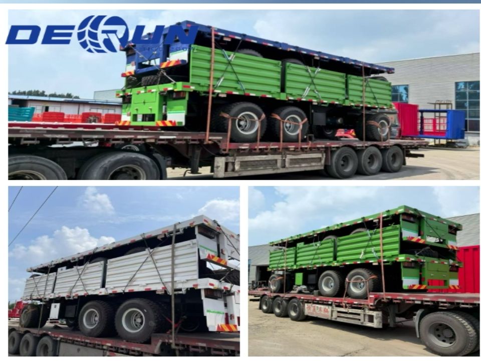 Derun sechs Einheiten Zaunfracht Voller Anhänger wurden offiziell nach Hafen verschifft