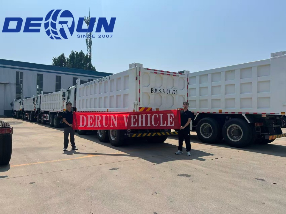 10Units Howo 8x4 Tipper Trucks werden an die Elfenbeinküste verschifft